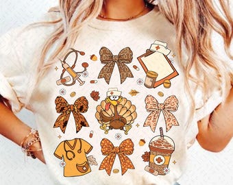 Nurse Thanksgiving Png, Thanksgiving Png, Nurse Png, Fall Thanksgiving Nurse Sublimation, Thankful Nurse Png, Nursing Png, Fall Nurse Png