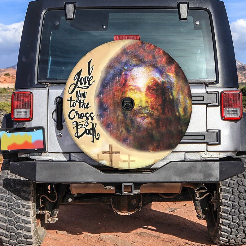 Jesus Christ Spare Tire Cover Religious Wheel Covers Etsy