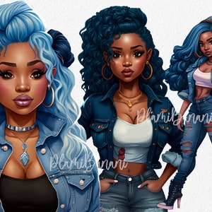 Chibi Dolls PNG Clipart, Children Clipart, Cute Kid Girl PNG, Hair Clipart, Fashion Kid Clipart, Black Girl Doll PNG, Fashion Girl Clipart