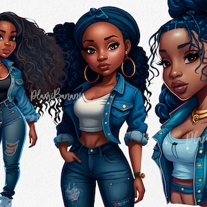 Black Girl Doll PNG, Chibi Dolls PNG Clipart, Children Clipart, Cute Kid Girl PNG, Hair Clipart, Fashion Kid Clipart, Fashion Girl Clipart