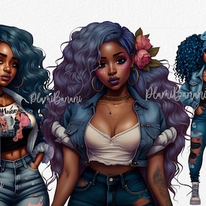 Black Girl Doll PNG, Chibi Dolls PNG Clipart, Children Clipart, Cute Kid Girl PNG, Hair Clipart, Fashion Kid Clipart, Fashion Girl Clipart