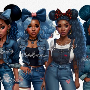 Chibi Dolls PNG Clipart, Children Clipart, Cute Kid Girl PNG, Hair Clipart, Fashion Kid Clipart, Black Girl Doll PNG, Fashion Girl Clipart