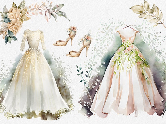 white wedding dress transparent background PNG clipart | HiClipart