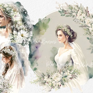 Wedding Day Clipart, Just Married Clipart, Wedding Clipart, Bride Clipart, Bridal Gowns Clipart, Wedding Clip Art, Dresses PNG
