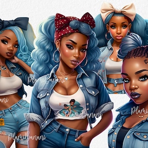 Black girl png clipart, Dreadlocks black girl png, Black hip hop girl png, African American black girl png clipart, Colorful Dreadlocks png