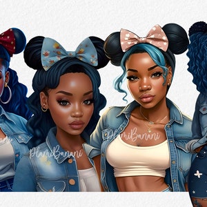 Black Girl Doll PNG, Chibi Dolls PNG Clipart, Children Clipart, Cute Kid Girl PNG, Hair Clipart, Fashion Kid Clipart, Fashion Girl Clipart