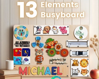 Montessori toys busy board Easter gifts Toddler 1 2 Year Old, Activity Board Sensory Board 1st Birthday Gift,personalized busyboards B21