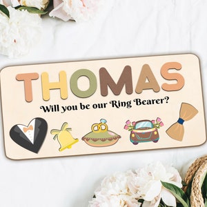 Personalized Flower Girl Proposal Gift, Will You Be Our Flower Girl, Custom Page Boy Name Puzzle, Ring Bearer Gift, Flower Girl Puzzle