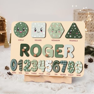 Personalized Name Puzzle for boys, Baptism Gift for Boys, One year old gifts, Christmas gifts, 1st birthday gifts, birthday gift boys