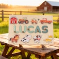 Personalized Farm Name Puzzle, 1 Year Old Birthday Gifts Boy, Custom Toddler Puzzle, Personalized Puzzles for Kids, Farm 2nd Birthday Gifts
