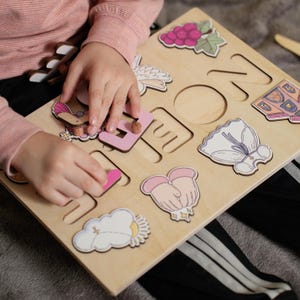 Baptism Gift Girl Wooden Name Puzzle, Personalized Name Puzzle, Baptism Puzzle Gift, Girl Baptism Gifts, Religious Puzzle, Christening Gifts image 17