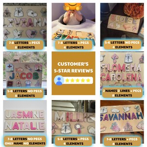 Baptism Gift Girl Wooden Name Puzzle, Personalized Name Puzzle, Baptism Puzzle Gift, Girl Baptism Gifts, Religious Puzzle, Christening Gifts image 2