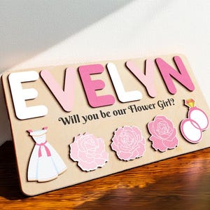 Flower Girl Gift Name Puzzle, Will You Be our Flower Girl, Ask Flower Girl, Flower Girl Proposal, Flower Girl, Will You Be Our Flower Girl