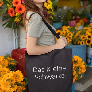 Das Kleine Schwarze: Stylische Eco Tragetasche für Jeden Anlass - 100% Baumwolle & Lange Henkel