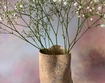 Flower Vase  | Unique | Beige | Home Decor | Handmade| remarkable