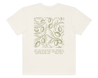 Christian Olive Tree T-Shirt, Christian Shirt, Godly Apparel, Faith Shirt, Scripture Shirt, Boho Shirt, Cotton Shirt