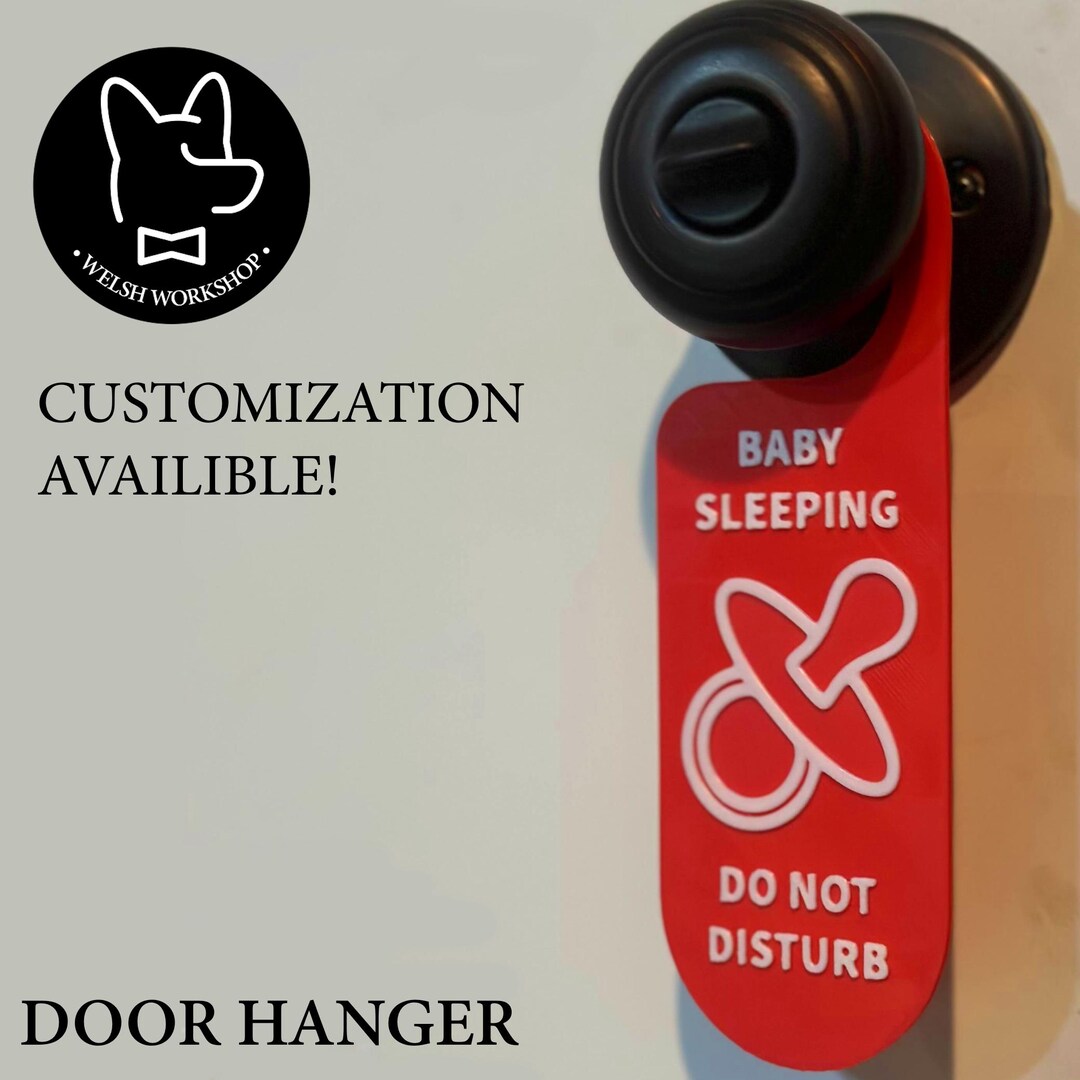 Baby Sleeping: Do Not Disturb - Door Hanger Sign (custom Names ...