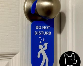 Do Not Disturb Drinking Door Hanger – 3D Printed Funny Bar Sign