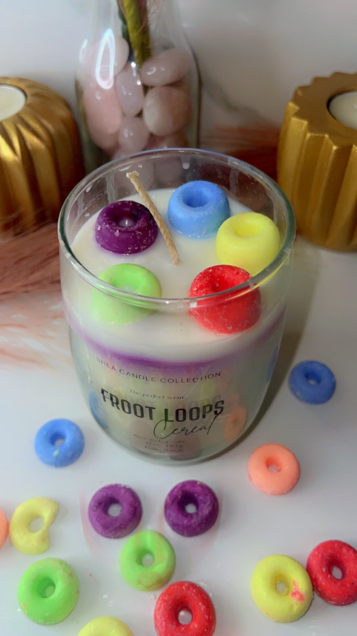 Froot Loop Cereal 12 Oz Candle Fruity Candle Etsy