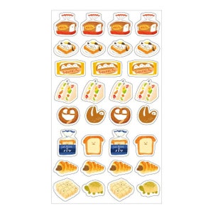 Bread / Bakery themed Japanese planner stickers