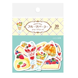 Fruit sweets - Cake - Parfait / Washi Flake seal stickers - Furukawa shiko Japan
