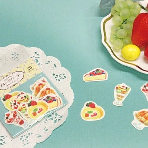 Papier Origami GAIA LAST - Design Sweets Shop, Motif Fraise Cake Parfait, 48 Feuilles Japon