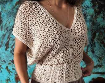 Monstera Tee Crochet Pattern  (English, Polish)