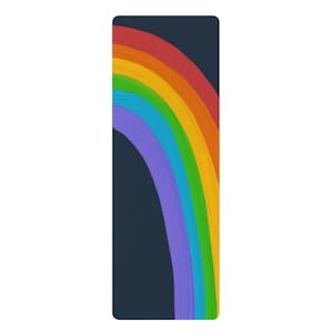Ooflessshop - Partial Rainbow (Multicolor Paint Strokes) on Rubber Yoga Mat