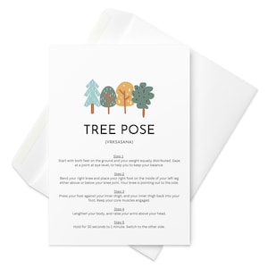 Ooflessshop - Yoga Tree Pose - Greeting card