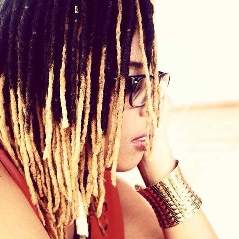 Human Hair Dreadlocks Extensions With Honey Blonde Tips Etsy