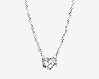 MiMi Essentials Sparkling Infinity Heart Collier Necklace