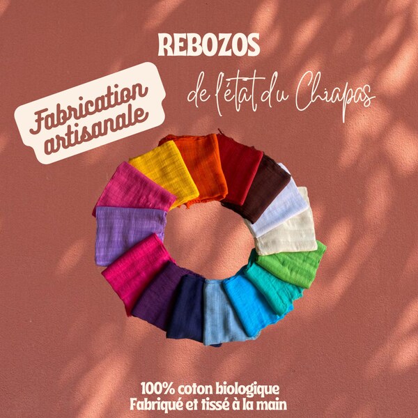 Tissu - Chale Rebozo 100% coton biologique