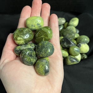 Serpentine Tumble, Peruvian Serpentine, Indian Serpentine, Natural Serpentine Stone, Metaphysical Healing, Intuitively Chosen, Serpentine