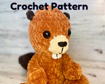 Brodie the Beaver Crochet Pattern - Digital File ONLY