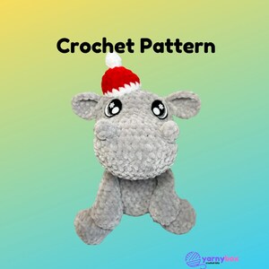 Holly the Hippo Crochet Pattern - Digital File ONLY