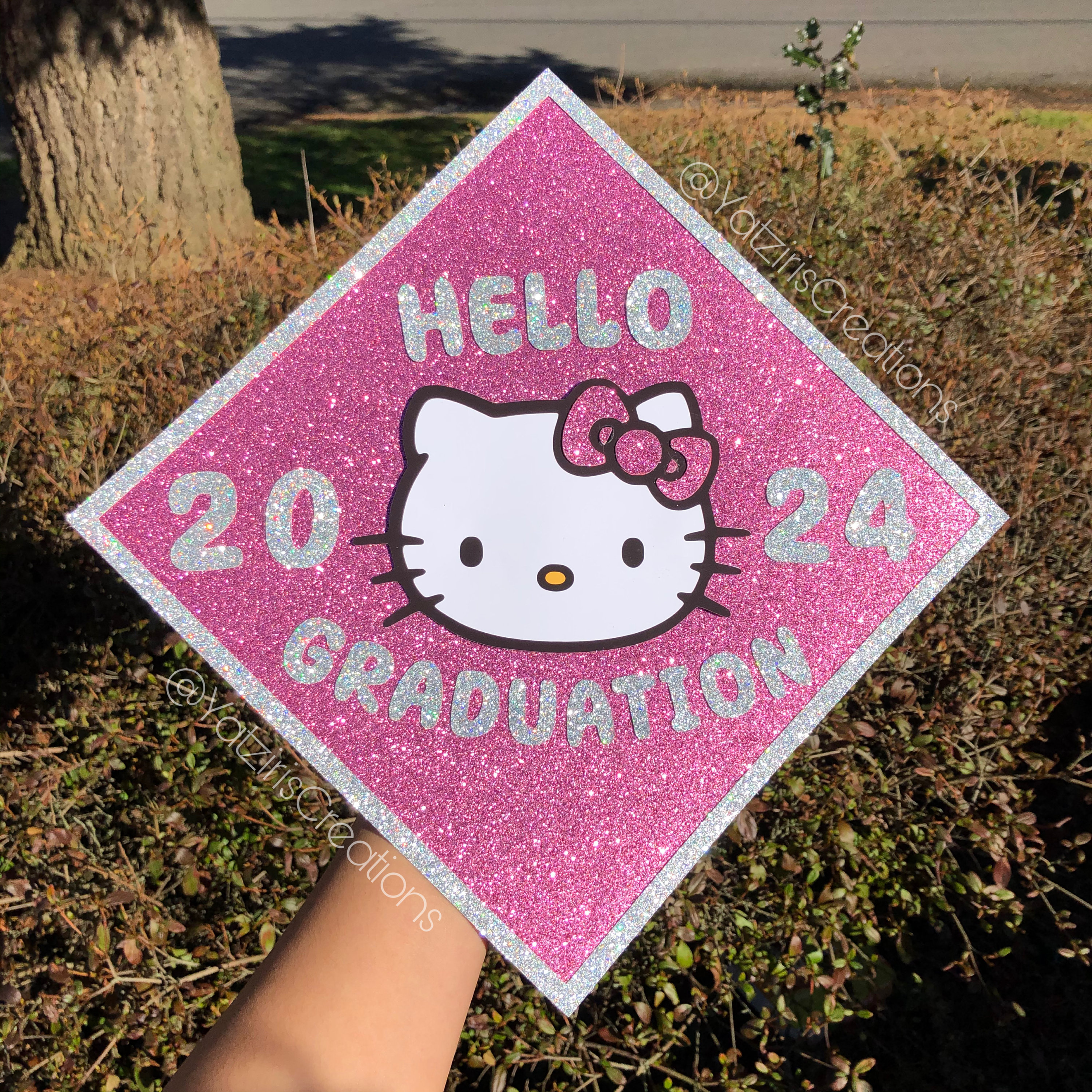 Hello Kitty Graduation Cap Topper | Senior Grad Gift  display picture 3
