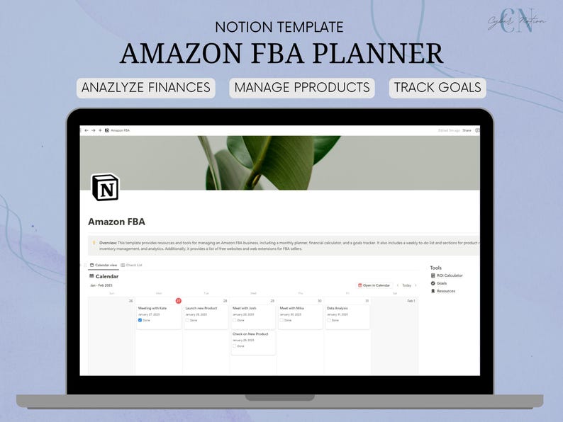 Notion Template for Amazon FBA - Etsy