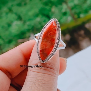 Sponge Coral Ring: Handmade 925 Sterling Silver Promise Ring