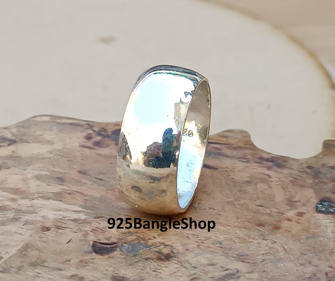 Handcrafted Sterling Silver Wide Band Ring: Boho Thumb Ring - Etsy