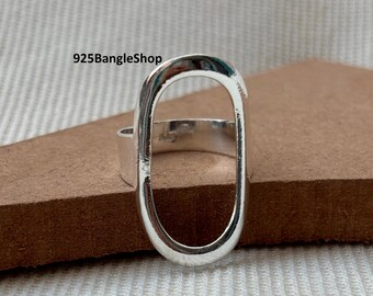 Ovale sterlingzilveren ring: handgemaakte Hawaiiaanse statementsieraden