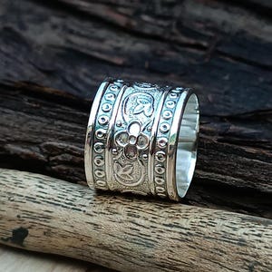 Silver Band Ring , Made In Sterling Silver Wide Band Ring , Statement Ring , Wide Band Ring , Promise Band Ring , Gifts For Christmas