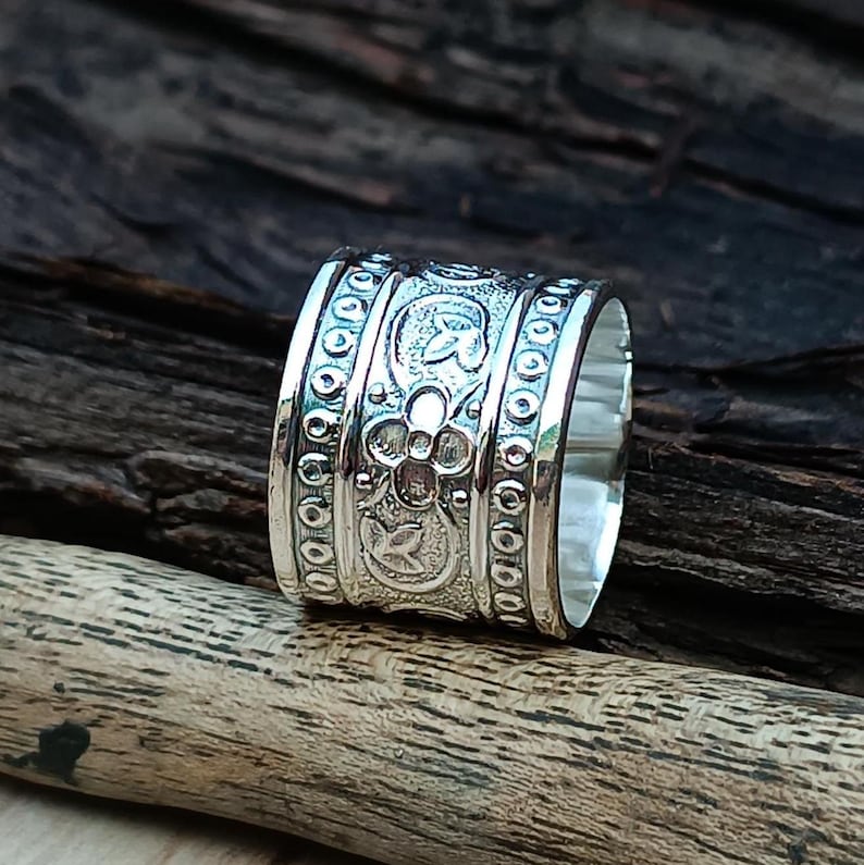 Silver Band Ring , Made In Sterling Silver Wide Band Ring , Statement Ring , Wide Band Ring , Promise Band Ring , Gifts For Christmas