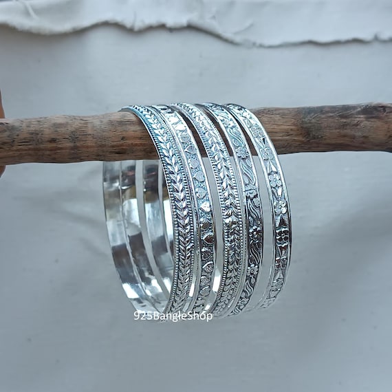 925 Sterling Silver Bangle , Handmade Bangle , 5 Set of Bangle , Silver Bangle , 5 Days Bangle , Thick Sparkly Bangles , Christmas Bangles - Etsy 925 Sterling Silver Bangle , Handmade Bangle , 5 Set of Bangle , Silver Bangle , 5 Days Bangle , Thick Sparkly Bangles , Christmas Bangles - Etsy