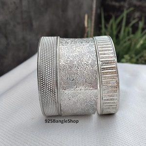 Sterling Silver Bangle Set: Handmade 925 Silver Bangles