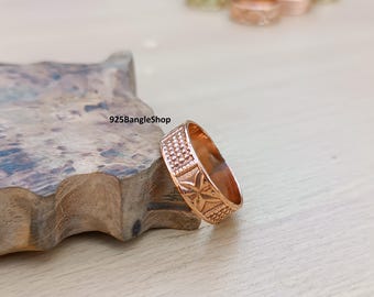 Handmade Copper Band Ring: Anxiety Relief Jewelry