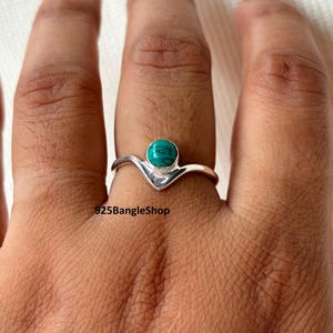 Natural Turquoise Sterling Silver Ring: Boho Gemstone Statement Jewelry