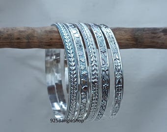925 Sterling Silver Bangle , Handmade Bangle , 5 Set of Bangle , Silver Bangle , 5 Days Bangle , Thick Sparkly Bangles , Christmas Bangles - Etsy 925 Sterling Silver Bangle , Handmade Bangle , 5 Set of Bangle , Silver Bangle , 5 Days Bangle , Thick Sparkly Bangles , Christmas Bangles - Etsy