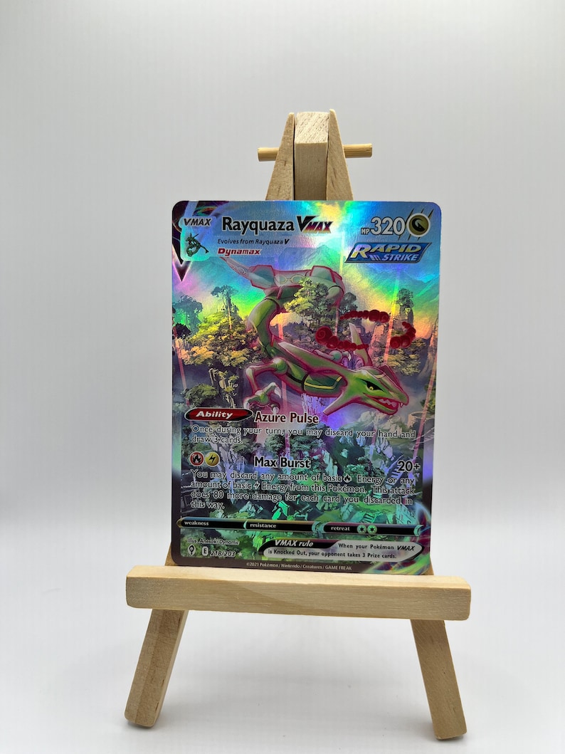 Rayquaza VMAX alternate Art Secret SWSH07 Evolving Skies Etsy