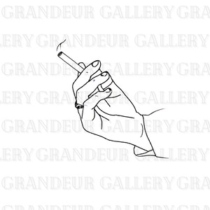 Man Holding Cigarette SVG | Cigarette SVG | Cigarette Digital Art | SVG | Hand Art | Hand Line Art | Cigarette Art | Hands | Digital Image