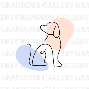 Cute Puppy Digital Art | Puppy SVG | Dog SVG | Pet SVG | Pet Art | Dog Art | Digital Image | Digital Download | Minimalist | Line Drawing